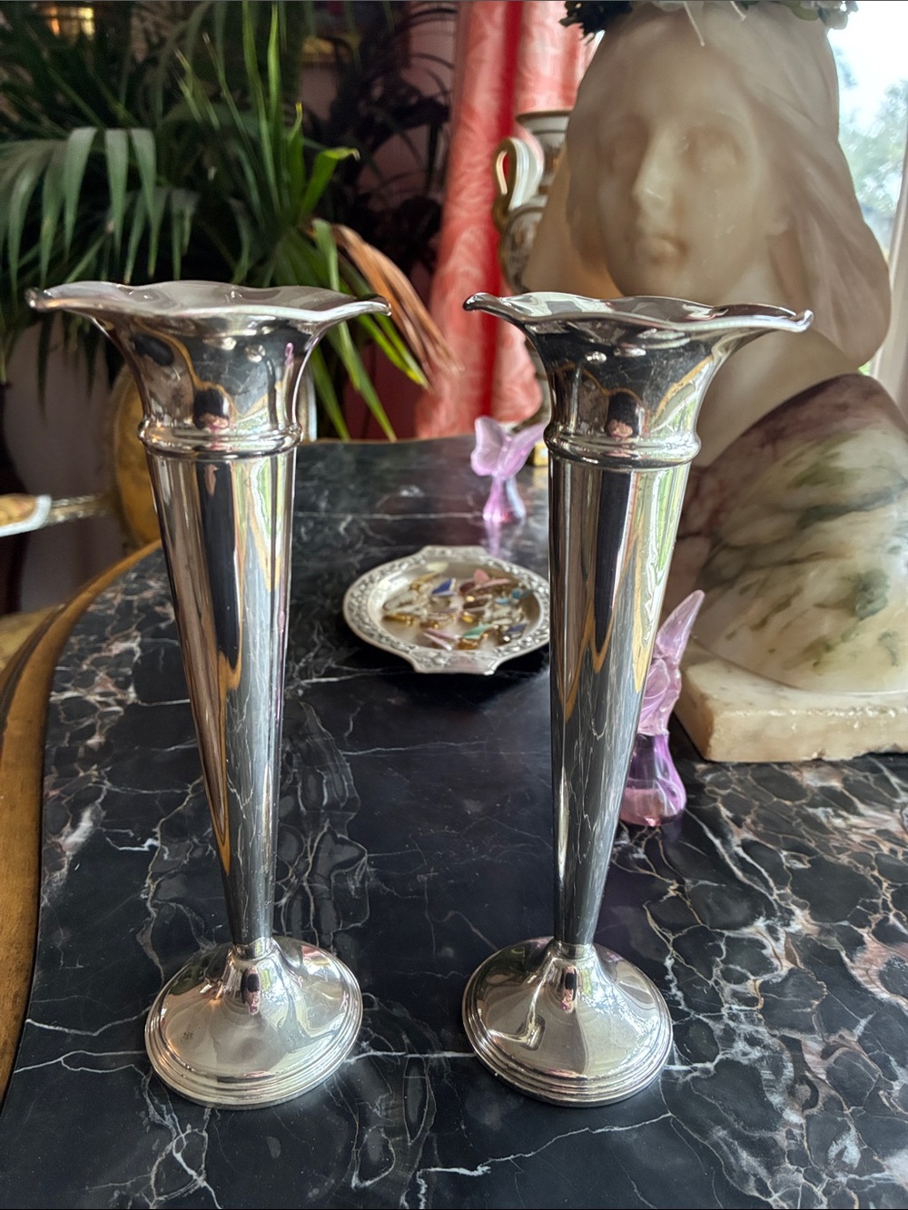 GUMPS Sterling Silver Bud Vases